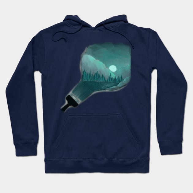 Landscape Paintbrush Hoodie by BurningChair